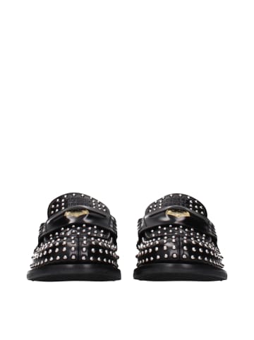 Miu Miu Schwarz Leder Slip-On Loafer