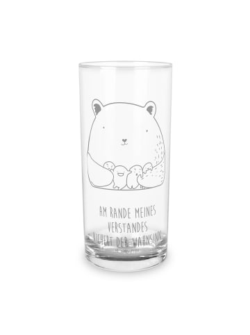 Mr. & Mrs. Panda Wasserglas Bär Gefühl mit Spruch in Transparent