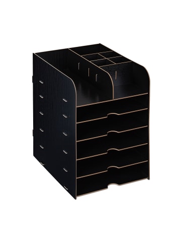 relaxdays Schreibtisch Organizer in Schwarz