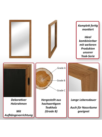 MCW Teak-Wandspiegel M75 Badspiegel, Standard