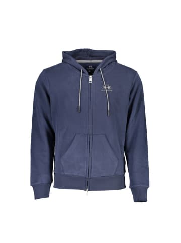 La Martina Blauer Baumwoll-Kapuzenpullover