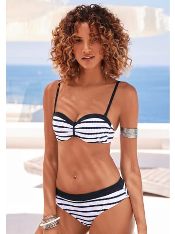 LASCANA Bügel-Bandeau-Bikini in schwarz-weiß