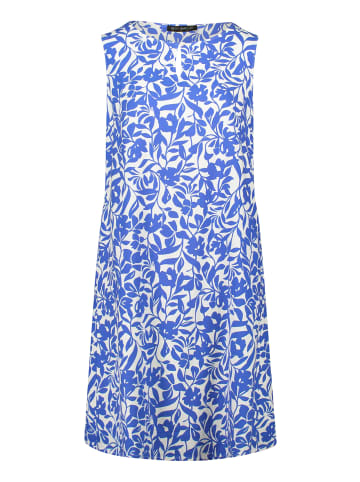 Betty Barclay Leinenkleid ohne Arm in Weiß/Blau