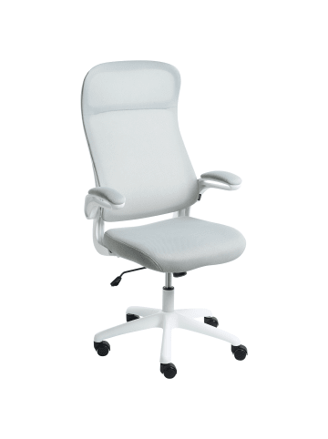 Beliani Bürostuhl NEXEL in Grau/Weiß - (W) 60 x (H) 114 x (L) 60 cm