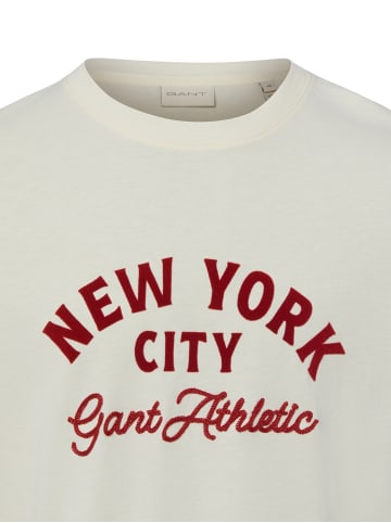 Gant T-Shirt in ecru rot