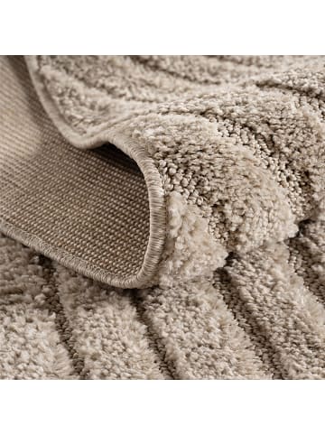 Teppich Boss Kurzflor Teppich Art 1122, rund - Beige