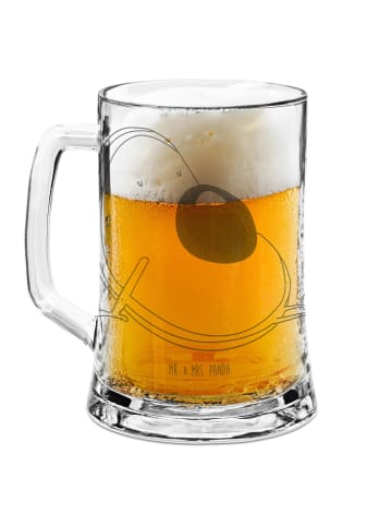 Mr. & Mrs. Panda Bierkrug Avocado Schwangerschaft ohne Spruch in Transparent