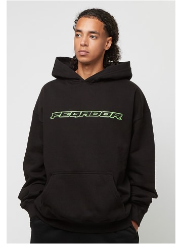 PEGADOR Kapuzenpullover in washed black