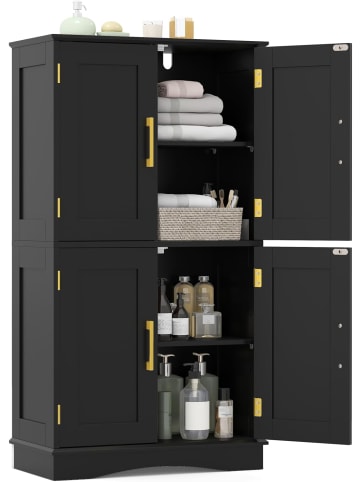 COSTWAY Küchenschrank 60 x 30 x 110 cm in Schwarz