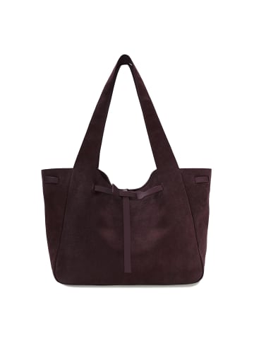 Les Visionnaires Garbriella Shopper Tasche Leder 40 cm aubergine