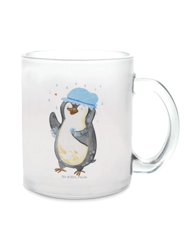 Mr. & Mrs. Panda Teeglas Pinguin Duschen ohne Spruch in Transparent