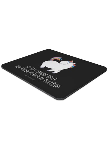 Mr. & Mrs. Panda Mousepad Einhorn Stolzieren mit Spruch in Schwarz