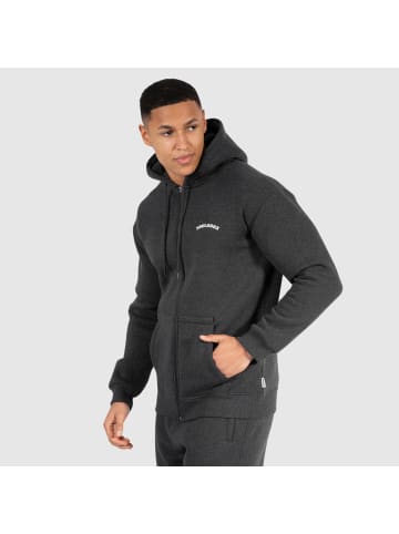 SMILODOX Zip Hoodie Malcolm in Anthrazit Melange