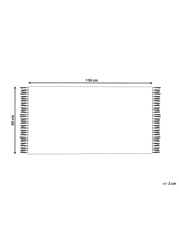 Beliani Kurzflor MURADIYE in Beige/Schwarz - (W) 80 x (L) 150 cm