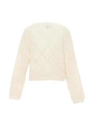 Sidona Damen Pullover in WOLLWEISS