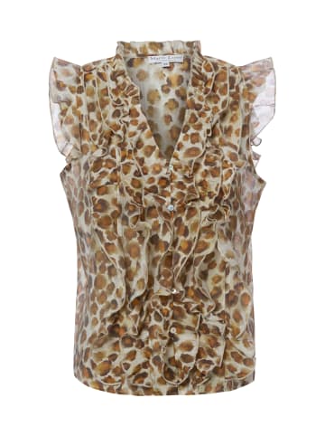Marie Lund Blusentop in braun beige - 0004