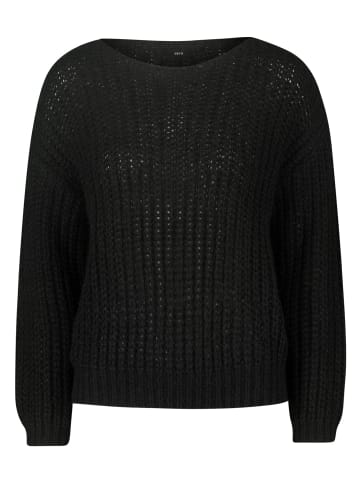 Zero  Grobstrickpullover mit U-Boot Ausschnitt in Black Beauty