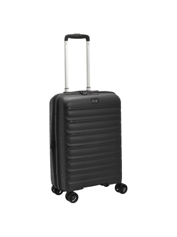 D&N Travel Line 4700+ - 4-Rollen-Kabinentrolley S 55 cm erw. (schwarz) in schwarz