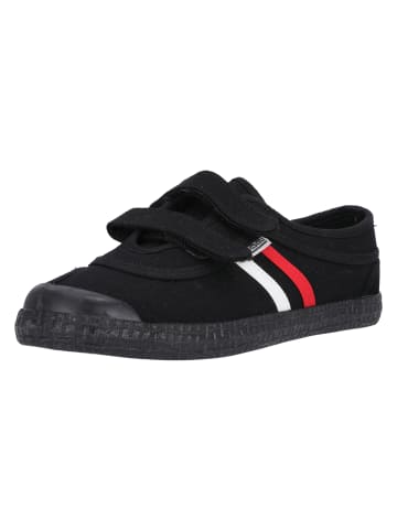 Kawasaki Canvas sneakers Retro w/velcro in 1001S Black Solid