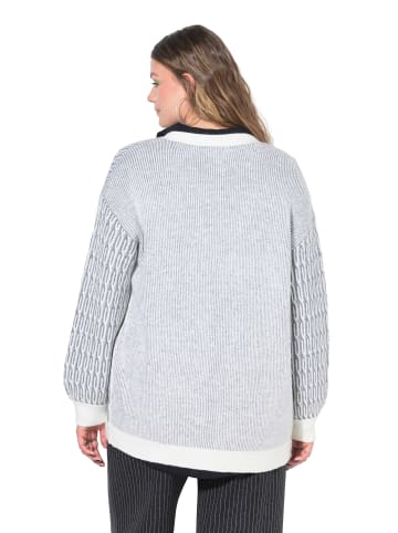 Studio Untold Strickjacke in grau melange