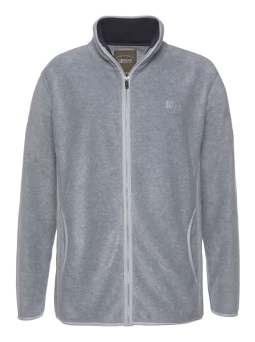 Man's World Fleecejacke in grau meliert