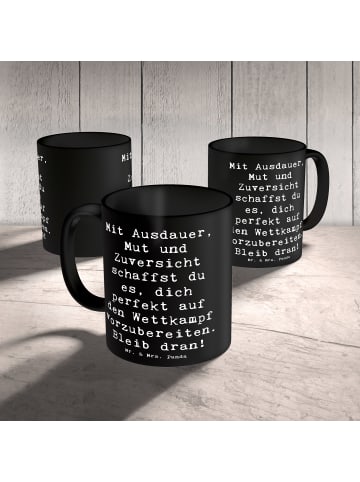 Mr. & Mrs. Panda Teetasse Spruch Wettkampfvorbereitung meistern ... in Schwarz