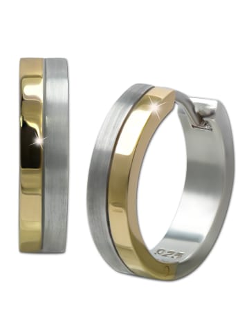 SilberDream Ohrringe Silber 925 Sterling Silber Bicolor gold/silber Creolen