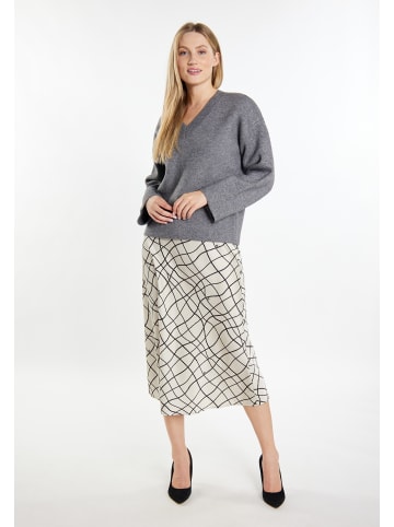DreiMaster Damen Strickpullover in Grau Melange