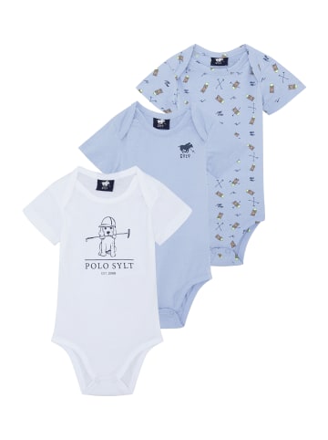 Polo Sylt Body im 3er-Pack mit kurzen Ärmeln in Weiß
