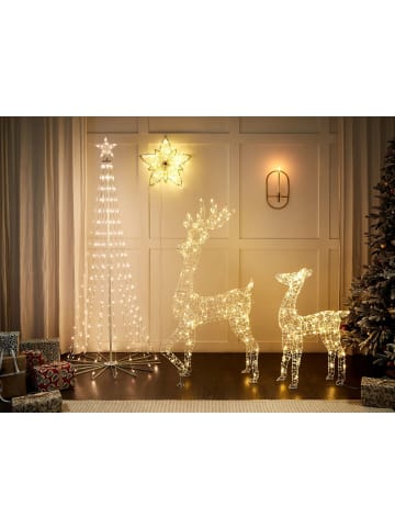 Beliani LED Deko HOFSOS in Silber - (W) 50 x (H) 50 x (L) 8 cm