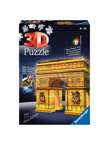 Ravensburger Konstruktionsspiel Puzzle 216 Teile Triumphbogen bei Nacht 8-99 Jahre in bunt