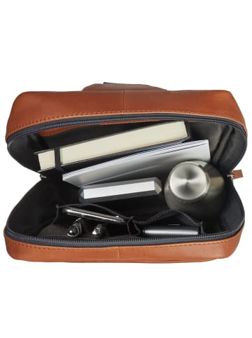 Leonhard Heyden Hamburg Sling Bag Leder 30 cm cognac