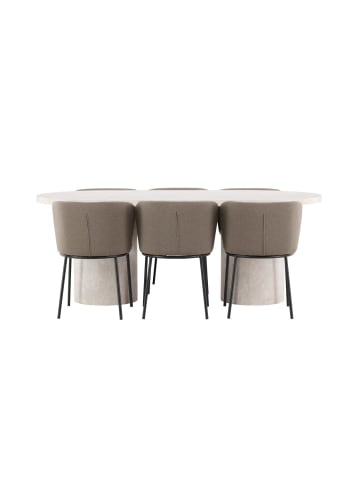 ebuy24 Essgruppe Narvik (7-teilig) Beige 100 x 200 cm