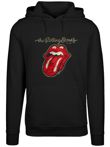 F4NT4STIC Hoodie The Rolling Stones Plastered Tongue Washed in schwarz