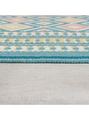 KADIMA DESIGN Outdoor-Teppich in Pastell, geometrisch, pflegeleicht und rutschfest