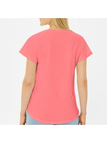 Derbe T-Shirt in Koralle