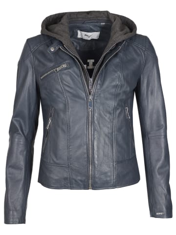 Maze Lederjacke Mico in navy