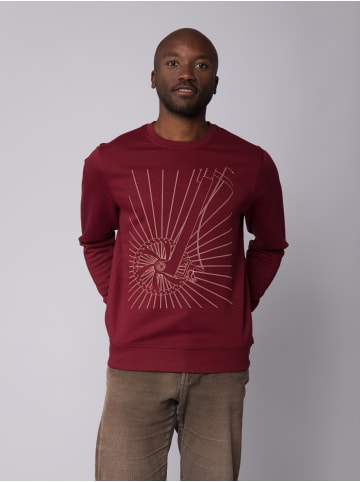 wat? Apparel Sweatshirt Fahrradspeichen in Weinrot