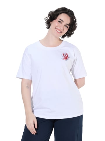 Ulla Popken Shirt in schneeweiß