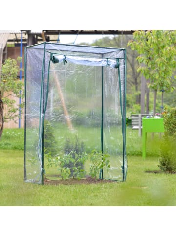 relaxdays 3 x Tomatengewächshaus in Transparent - (B)100 x (H)150 x (T)50 cm