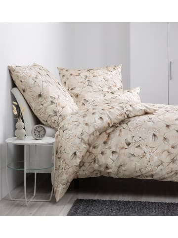 Janine Janine Baumwoll Bettwäsche Milano in natur mocha silber