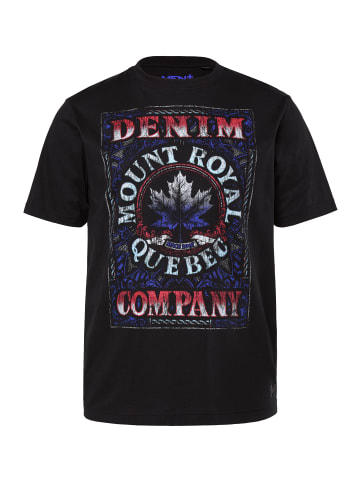 Men Plus Kurzarm T-Shirt in schwarz