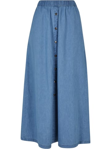 Urban Classics Urban Classics Damen Ladies Long Wide Light Denim Skirt in skyblue washed