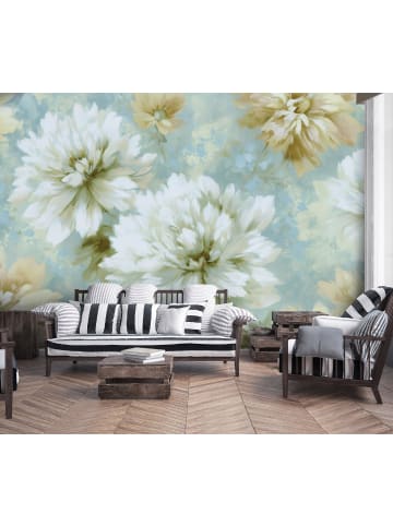 WALLARENA Fototapete Blumen in Blau