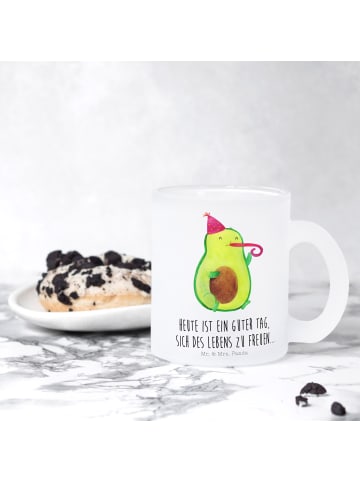 Mr. & Mrs. Panda Teebecher Avocado Party mit Spruch in Transparent