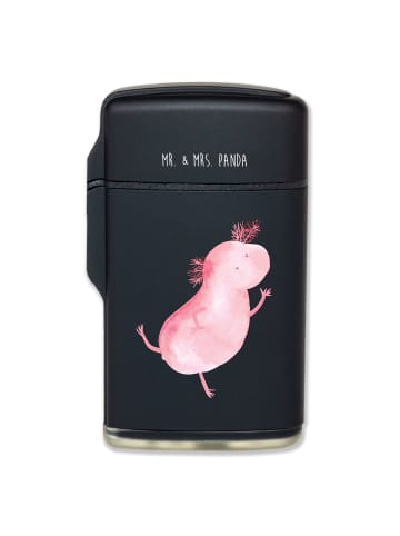 Mr. & Mrs. Panda Feuerzeug Axolotl Tanzen ohne Spruch in Schwarz