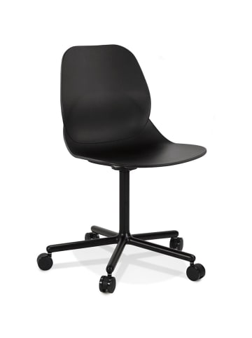 KADIMA DESIGN Drehstuhl Polypropylen & Metall, Moderner Schreibtischstuhl, Büro in Schwarz