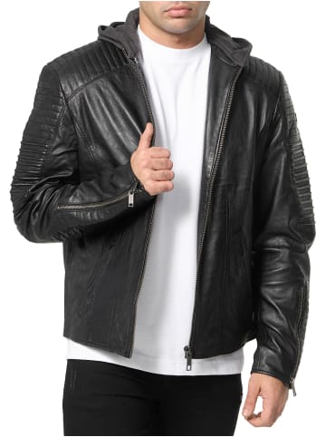 Tazzio Lederjacke "A800" - in Schwarz