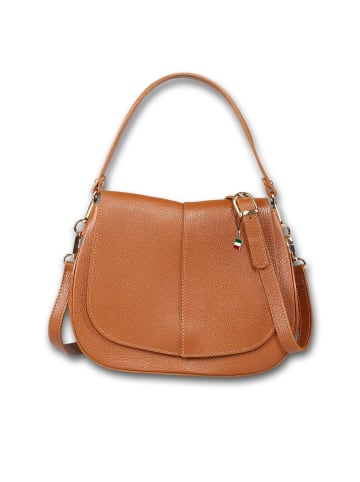 Florence Leder Umhängetasche Florence Tasche braun ca. 27cm