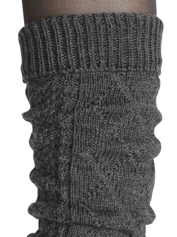 LAVANA basic Stulpensocken in 1x weinrot, 1x anthrazit meliert